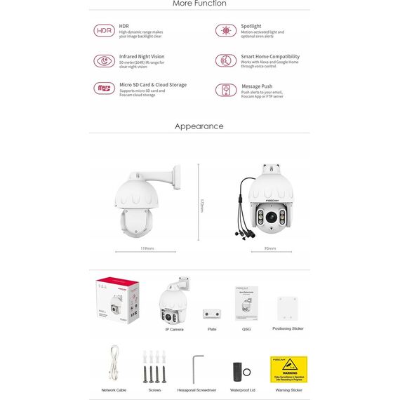 Foscam SD8EP 8MP White Camera | Techbox