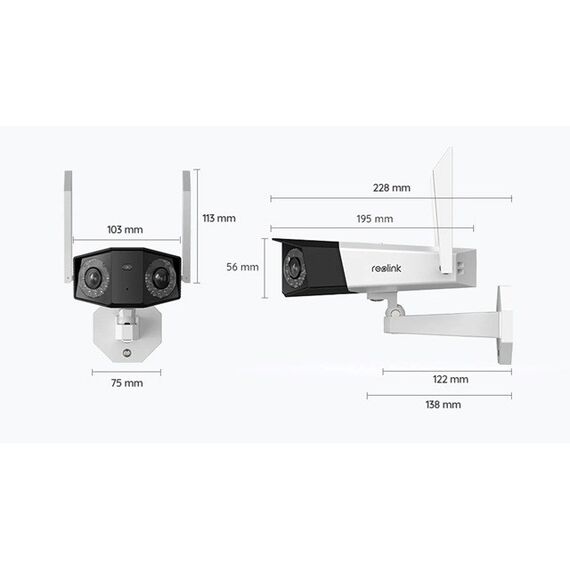 Reolink Duo Series W730 - 4K Outdoor Wi-Fi Camera, Dual-Lens, 180° Panoramic View, Person/Vehicle/Animal Detection - Cameras - Cameras & DVR - Techbox