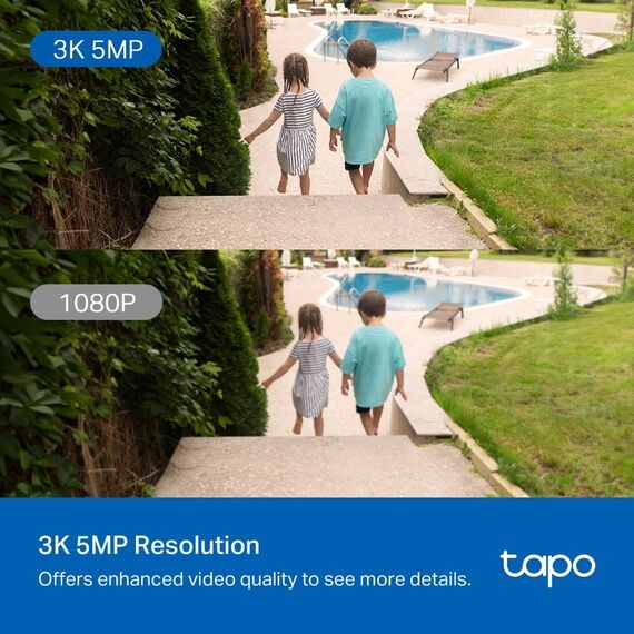 TP-Link Outdoor Pan/Tilt Security Wi-Fi Camera SPEC: 3K 5MP (2880x1620), 2.4 GHz, 2 × External Antennas, 1 × Ethernet Port, Horizontal 360º | Techbox