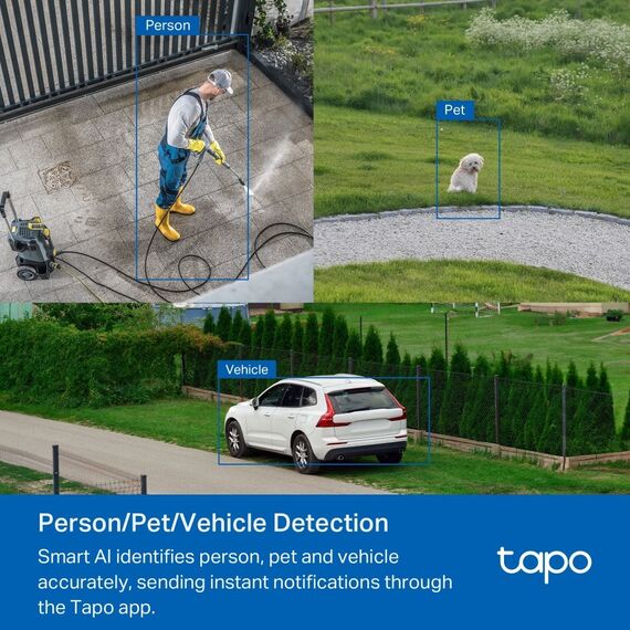 TP-Link Outdoor Pan/Tilt Security Wi-Fi Camera SPEC: 3K 5MP (2880x1620), 2.4 GHz, 2 × External Antennas, 1 × Ethernet Port, Horizontal 360º | Techbox