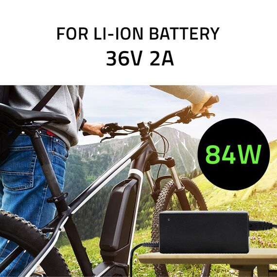 Qoltec 50760 Charger for e-bike batteries 36V | 42V | 2A | 5.5*2.1 | Techbox