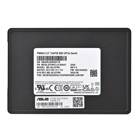 SSD Samsung PM9A3 3.84TB U.2 NVMe PCI 4.0 MZQL23T8HCLS-00A07 (DWPD 1) | Techbox