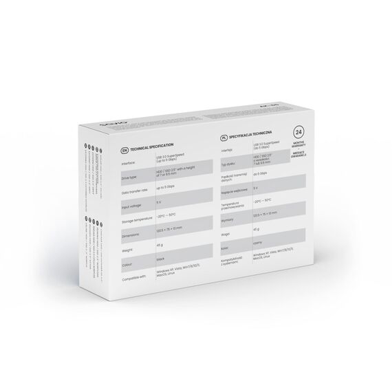 Savio 2.5" External HDD/SDD enclosure, USB 3.0, AK-65 | Techbox