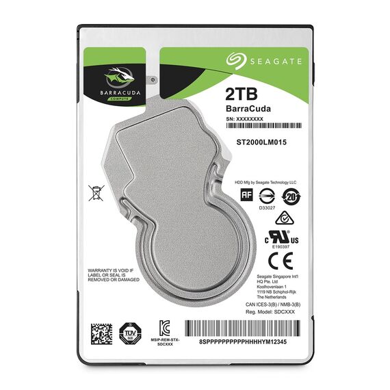 Seagate Barracuda 2.5" 2.5" 2000 GB Serial ATA III - Internal HDD - Hard Drives - Techbox