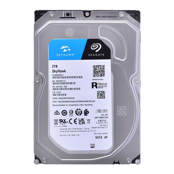 Seagate SkyHawk internal hard drive 2 TB 256 MB 3.5" Serial ATA III (ST2000VX017) | Techbox
