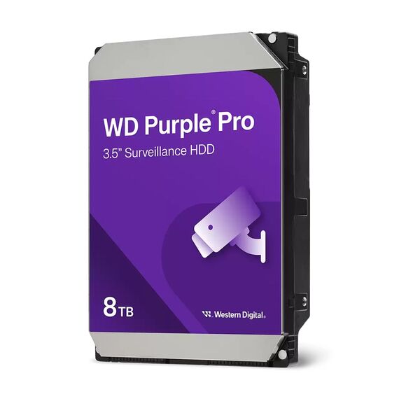 Western Digital Purple Pro Smart Video HDD 8TB internal hard drive 7200 RPM 3.5" Serial ATA - Internal HDD - Hard Drives - Techbox