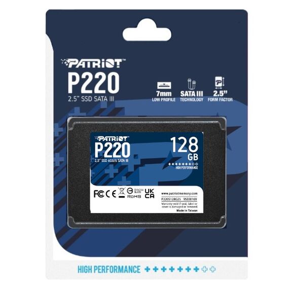 Patriot Memory P220 128GB 2.5" Serial ATA III - SSD - Hard Drives - Techbox