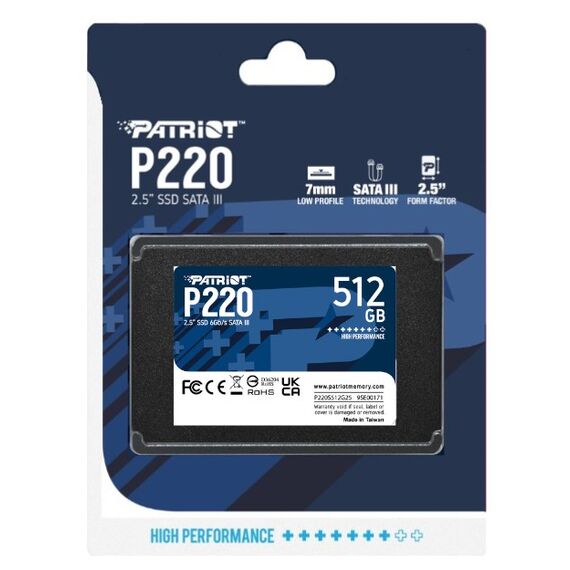Patriot Memory P220 512GB 2.5" Serial ATA III | Techbox