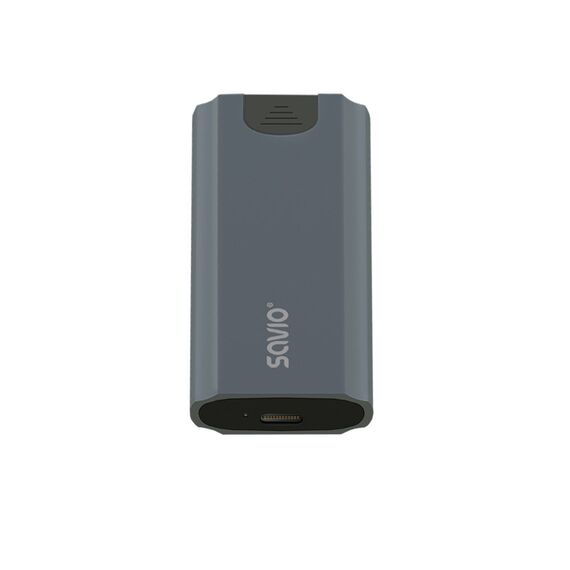 Savio M.2 SSD NVMe external drive enclosure, USB-C 3.1, AK-67, grey | Techbox