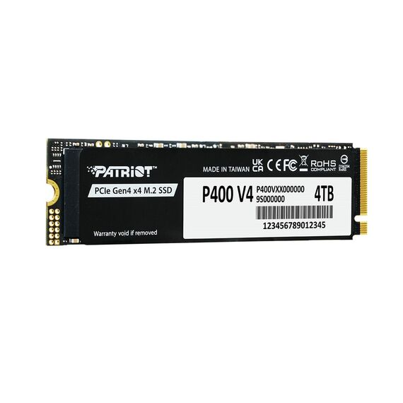 SSD Patriot P400 V4 M.2 PCI-Ex4 NVMe 4TB 6.2GB/s (P400VP4TBM28H) - SSD - Hard Drives - Techbox