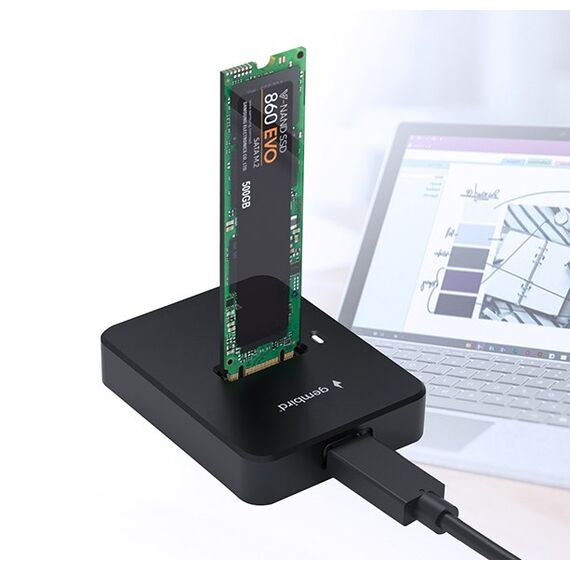 Gembird DD-U3M2 storage drive docking station USB 3.2 Gen 1 (3.1 Gen 1) Type-C Black | Techbox