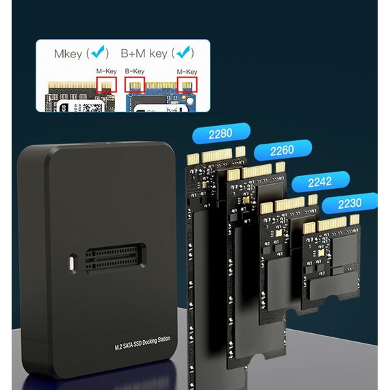 Gembird DD-U3M2 storage drive docking station USB 3.2 Gen 1 (3.1 Gen 1) Type-C Black | Techbox