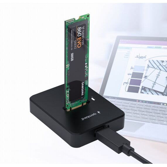 Gembird DD-U3M2 storage drive docking station USB 3.2 Gen 1 (3.1 Gen 1) Type-C Black | Techbox