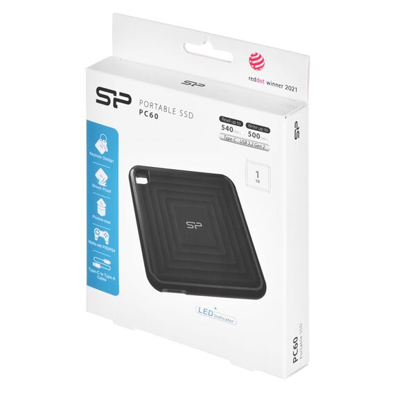 Silicon Power PC60 Portable SSD 1 TB Black | Techbox