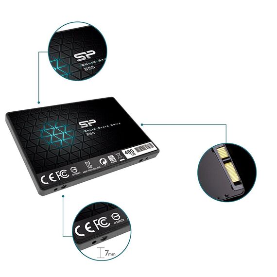 Silicon Power Slim S55 2.5" 480 GB Serial ATA III TLC | Techbox