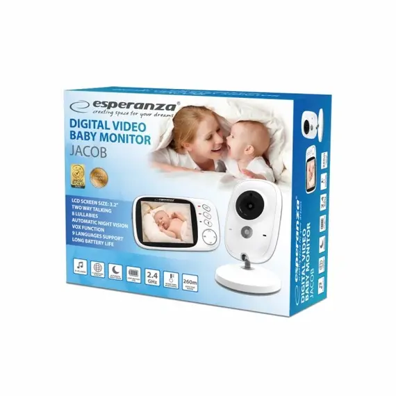 Esperanza EHM002 LCD Baby Monitor 3,2" White | Techbox