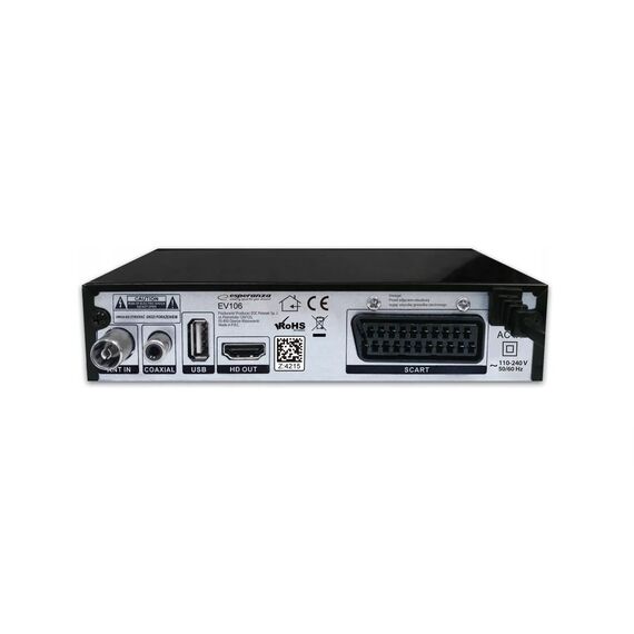 Esperanza EV106R Digital DVB-T2 H.265/HEVC tuner, Black - TV Accessories - TV - Techbox