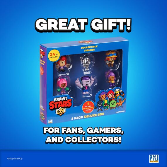 BRAWL STARS S1 FIGURES - 8 PACK DELUXE BOX VER.C - Model Kits - Collectibles - Techbox