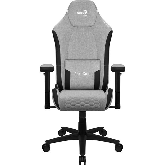 Aerocool CROWNASHGR, Ergonomic Gaming Chair, Adjustable Cushions, AeroWeave Technology, Grey | Techbox