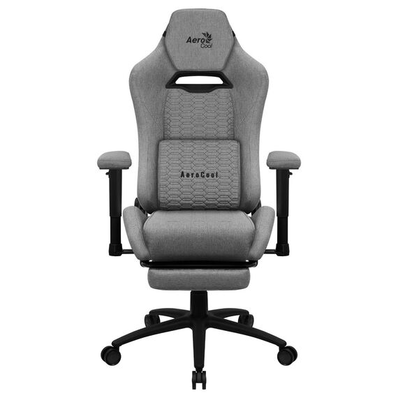 Aerocool ROYALASHGR Premium Ergonomic Gaming Chair Legrest Aeroweave Technology Grey | Techbox