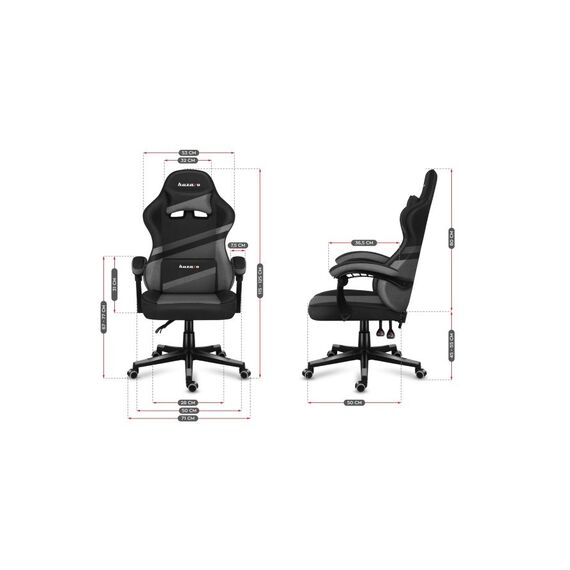 Gaming chair - Huzaro Force 4.4 Grey Mesh | Techbox