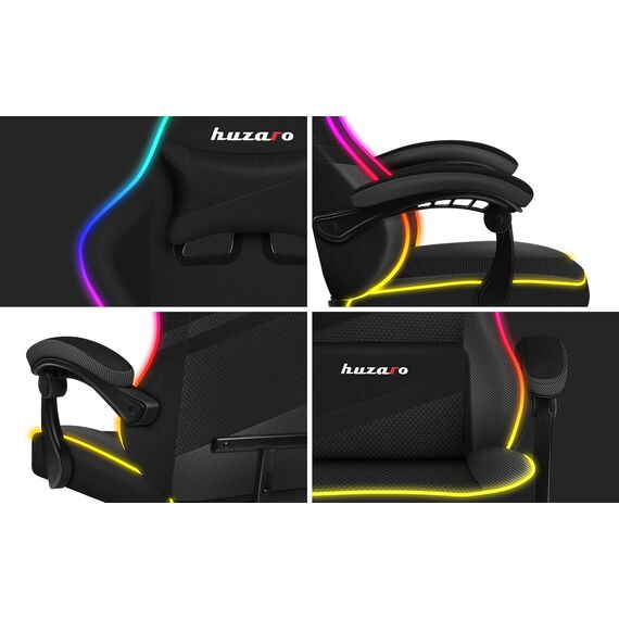 Gaming chair - Huzaro Force 4.4 RGB Black | Techbox