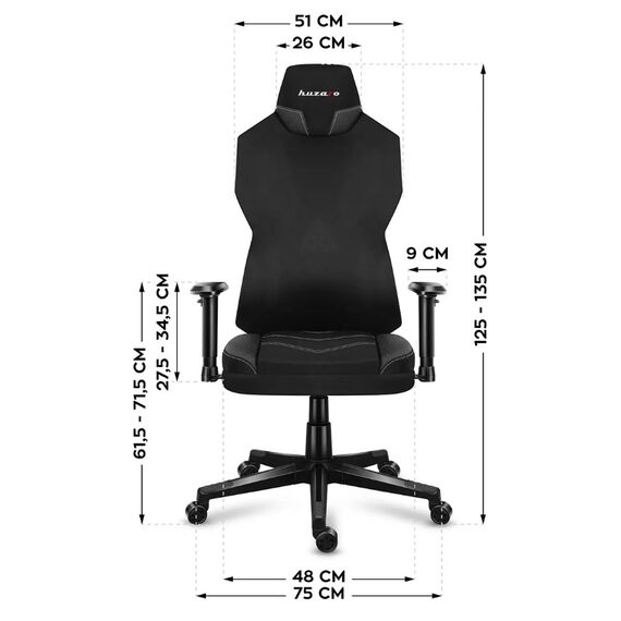 Huzaro Combat 6.2 Black RGB gaming chair | Techbox