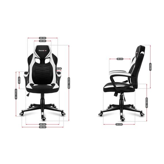 HUZARO FORCE 2.5 WHITE MESH GAMING CHAIR | Techbox