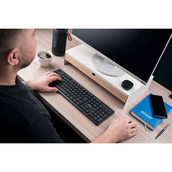 Savio KB-02 keyboard Home/Office USB QWERTY Black | Techbox