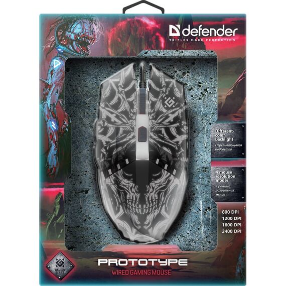 Defender GM-670L mouse Ambidextrous Optical 2400 DPI - Mice - Keyboards & Mice - Techbox