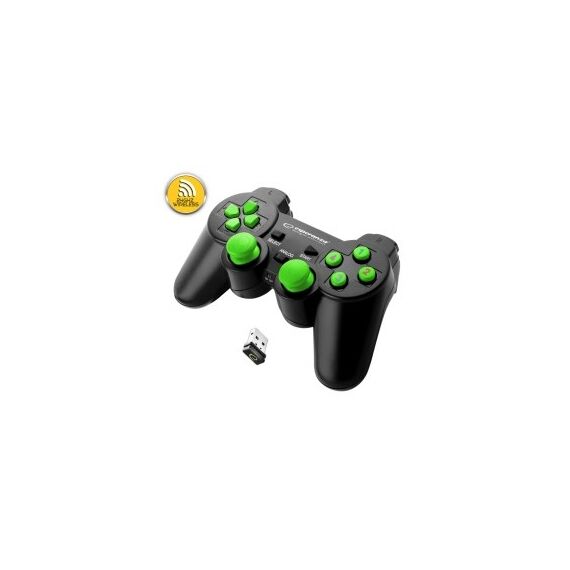 Esperanza EGG108G Gaming Controller Black, Green USB 2.0 Gamepad Analogue / Digital PC, Playstation 3 - Game Controllers - Gaming - Techbox