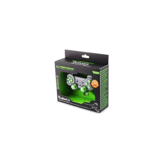 Esperanza EGG108G Gaming Controller Black, Green USB 2.0 Gamepad Analogue / Digital PC, Playstation 3 - Game Controllers - Gaming - Techbox