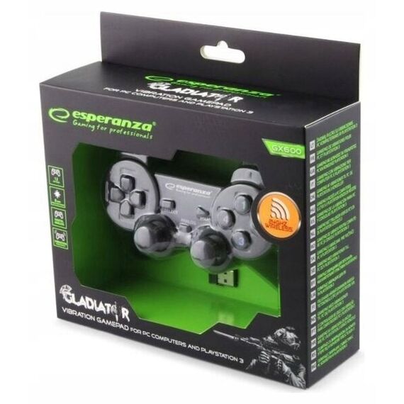 Esperanza EGG108K Gaming Controller Black USB 2.0 Gamepad Analogue / Digital PC, Playstation 3 - Game Controllers - Gaming - Techbox