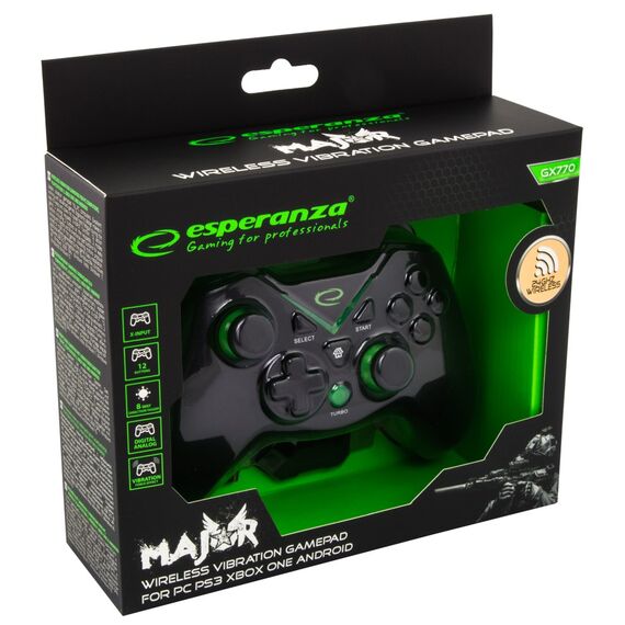 Esperanza EGG112K Game Controller Gamepad PS3, XBOX ONE, PC USB 2.0 Black - Game Controllers - Gaming - Techbox