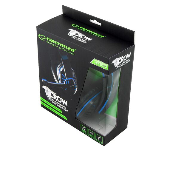 Esperanza EGH330B Head-band Black, Blue - Headsets - Speakers & Headphones - Techbox