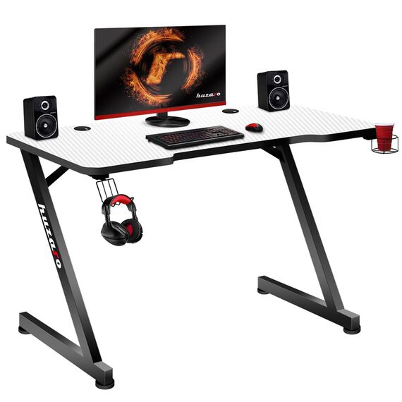 GAMING DESK HUZARO HERO 2.5 WHITE | Techbox