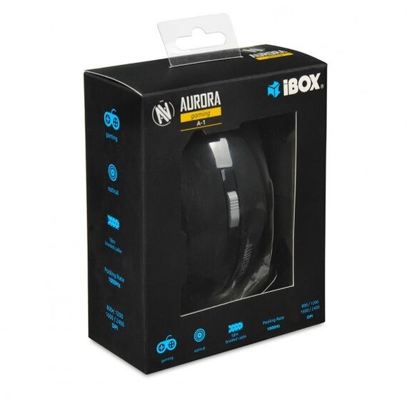iBox Aurora A-1 mouse Right-hand USB Type-A Optical 2400 DPI - Mice - Keyboards & Mice - Techbox