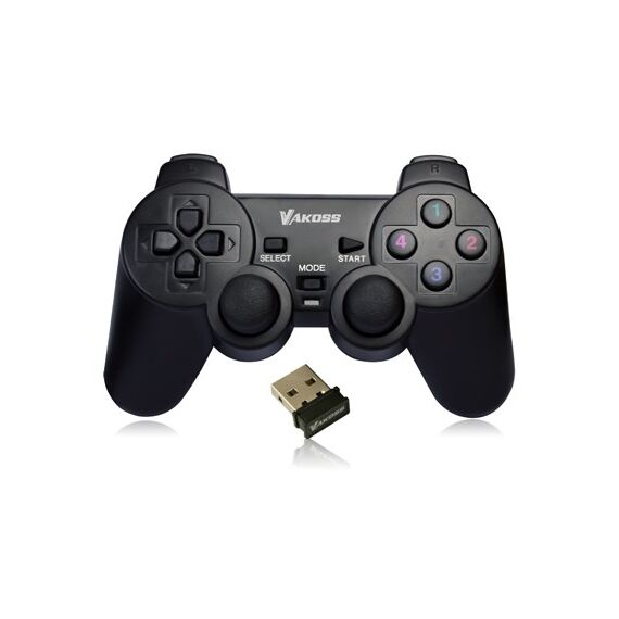 Vakoss GP-3925BK Gaming Controller Black RF Gamepad Analogue / Digital PC, Playstation 3 | Techbox