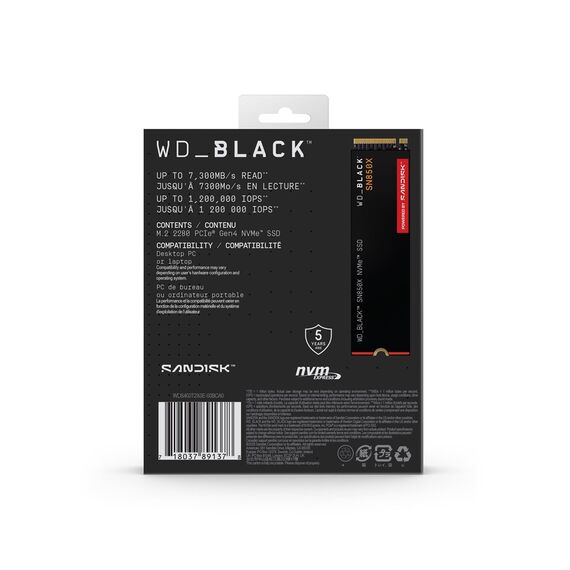 Western Digital Black SN850X M.2 4000 GB PCI Express 4.0 NVMe - SSD - Hard Drives - Techbox