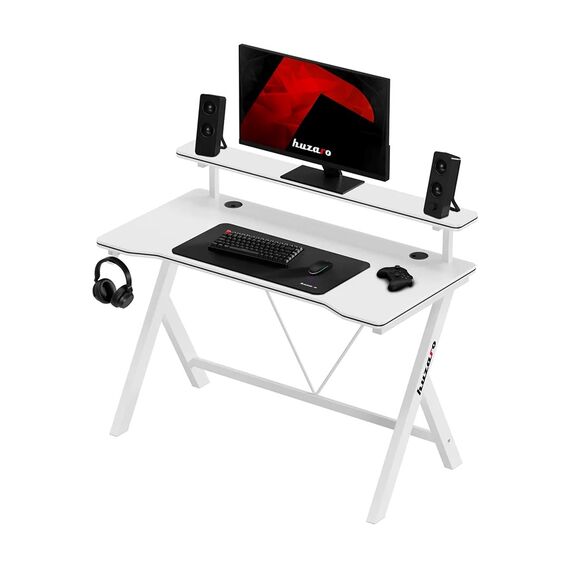 Huzaro Hero 1.9 White Gaming Desk | Techbox