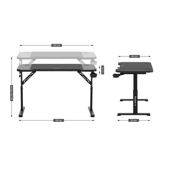 Huzaro Hero 2.6 gaming desk Black | Techbox