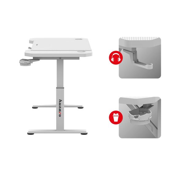 Huzaro Hero 2.6 White gaming desk | Techbox