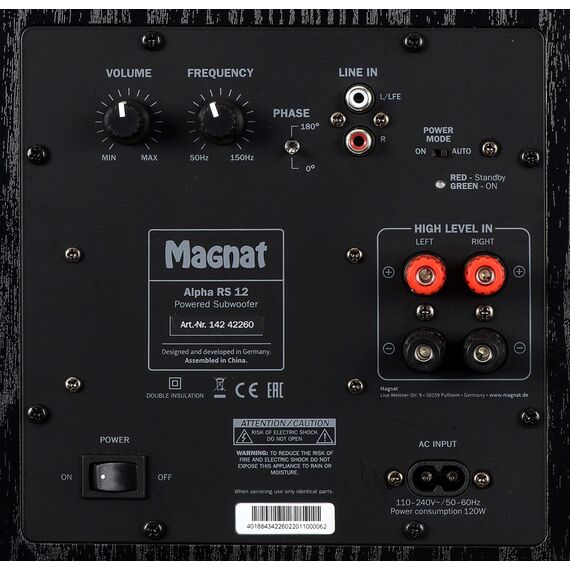Magnat ALPHA RS12 Black Active subwoofer 120 W | Techbox