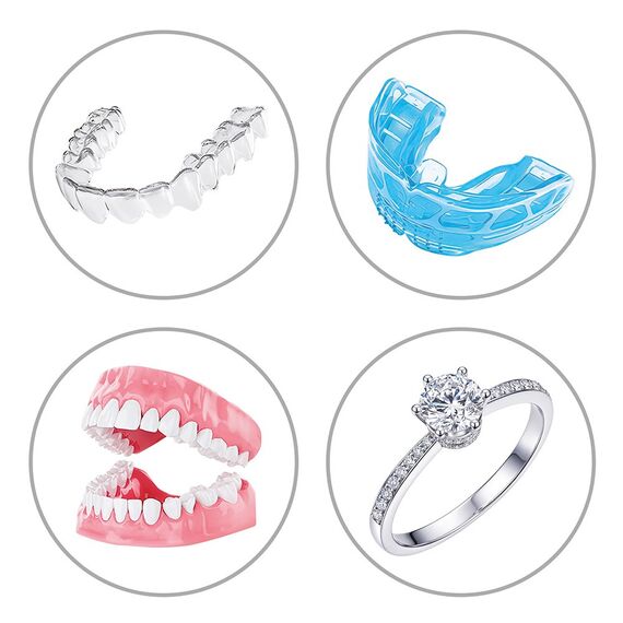 Activejet AUC-198 cordless ultrasonic UV cleaner. For dentures, braces, and jewelry, white. | Techbox