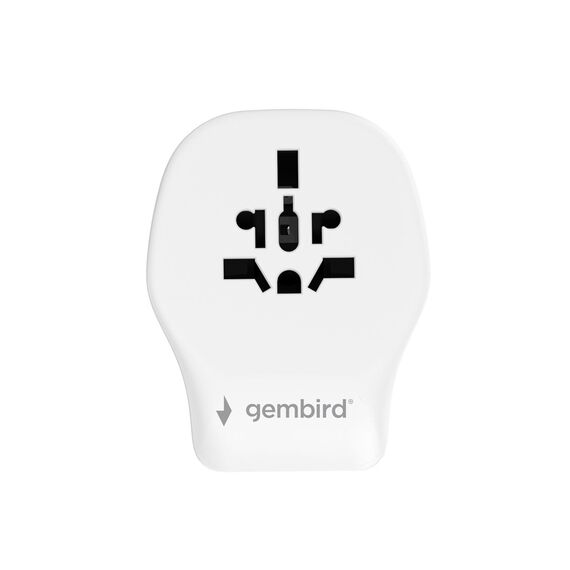 Gembird TPA-1A2C20-02-W Universal travel power adapter, 20 W, white - Adaptors & Plugs - Cables & Adapters - Techbox