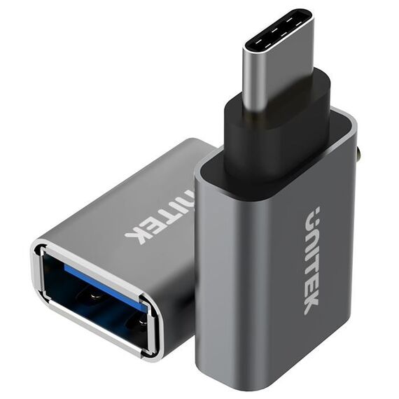 UNITEK Y-A025CGY cable interface/gender adapter USB Type-C USB Type-A Metallic | Techbox