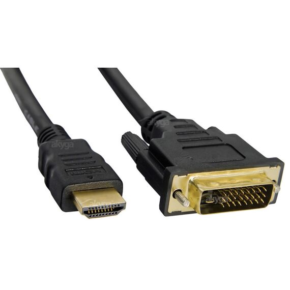 Akyga AK-AV-11 video cable adapter 1.8 m HDMI Type A (Standard) DVI-D Black | Techbox