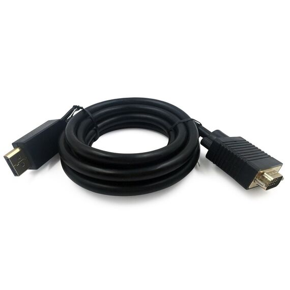 Gembird CCP-DPM-VGAM-6 video cable adapter 1.8 m VGA (D-Sub) DisplayPort Black - Monitor Cables - Cables & Adapters - Techbox