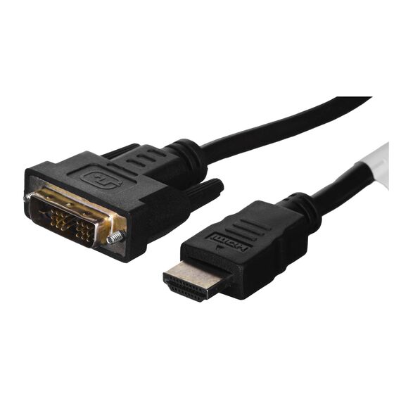 Lanberg CA-HDDV-10CC-0018-BK video cable adapter 1.8 m HDMI Type A (Standard) DVI-D Black - Monitor Cables - Cables & Adapters - Techbox
