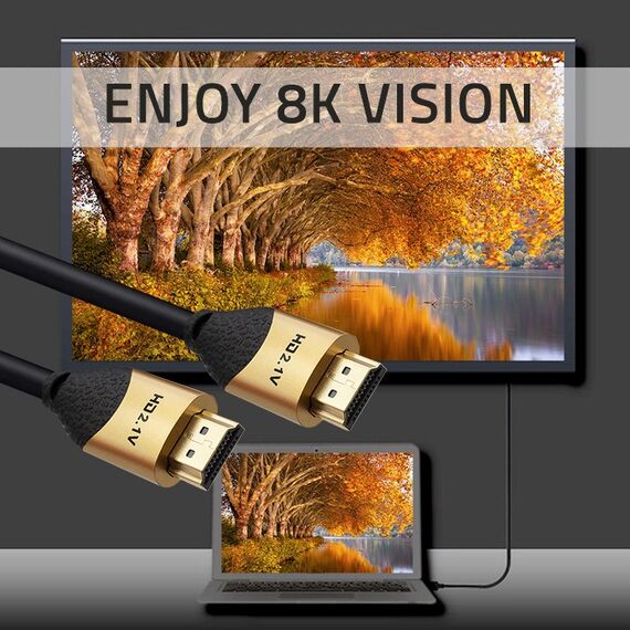 Qoltec 50356 HDMI v2.1 Cable Ultra high speed 8K | 60Hz | 28AWG | GOLD | 3m | Techbox